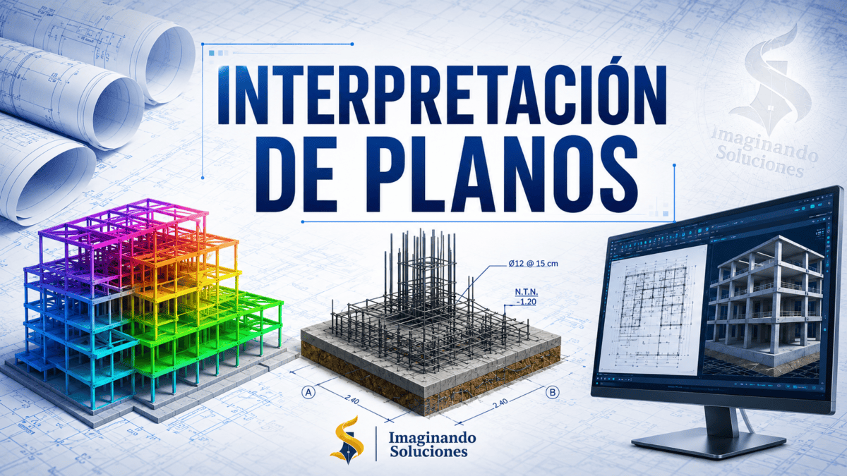 Representación digital y física de planos de construcción y estructuras.