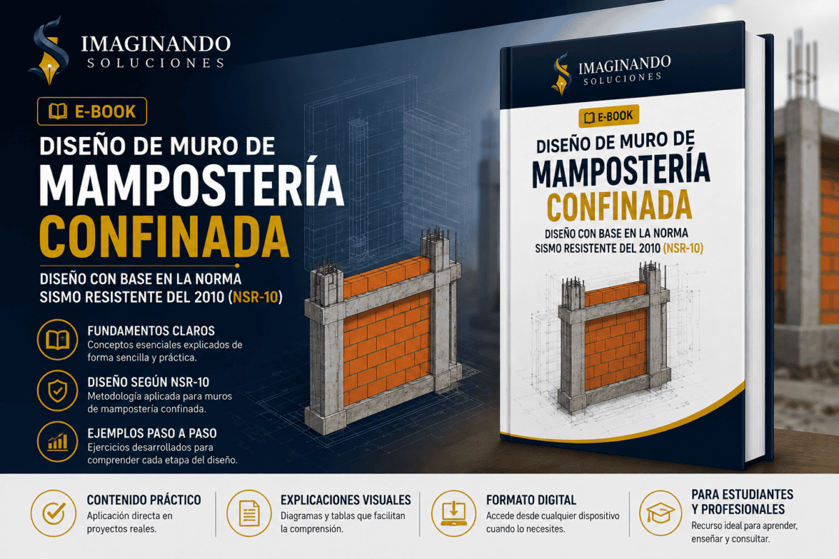 Libro sobre diseño de muro de mampostería confinada con normas NSR-10 y ejemplos prácticos.